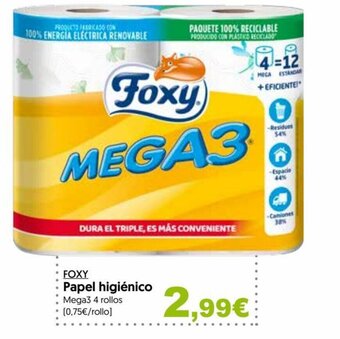 Hiper Usera FOXY Papel higiénico oferta