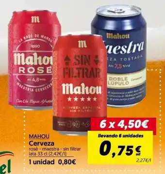Hiper Usera Cerveza mahou oferta