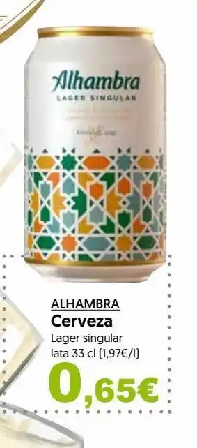Hiper Usera Cerveza alhambra oferta