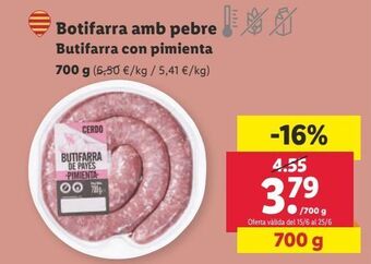 Lidl Butifarra oferta