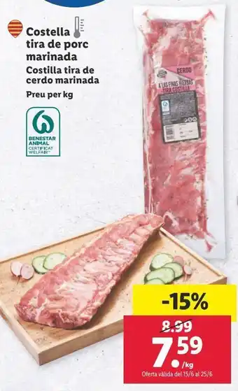 Lidl Costillas de cerdo adobadas oferta