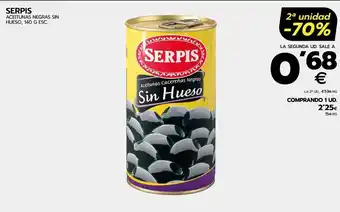 BM Supermercados Aceitunas negras serpis oferta