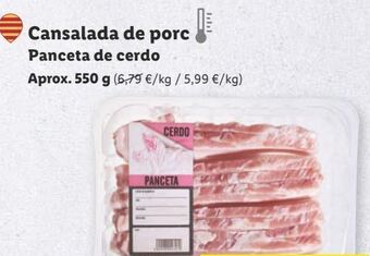 Lidl Panceta oferta