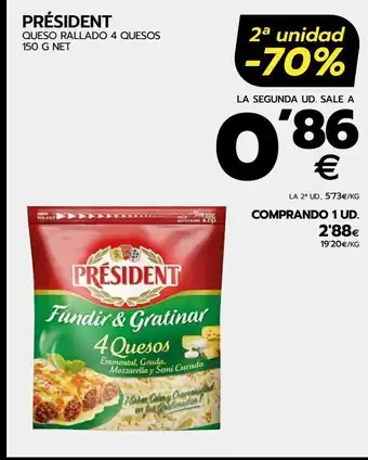 BM Supermercados Queso rallado président oferta
