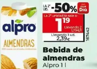 Dia Bebida de almendras alpro oferta
