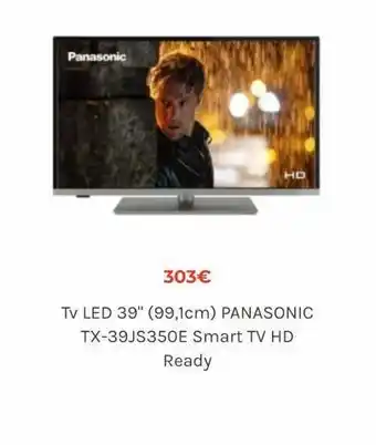 Cenor Panasonic hd 303€ tv led 39 (99,1cm) panasonic tx-39js350e smart tv hd ready oferta