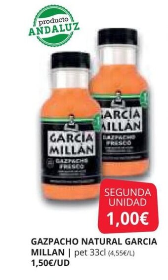 Supermercados MAS GAZPACHO NATURAL GARCIA MILLAN oferta