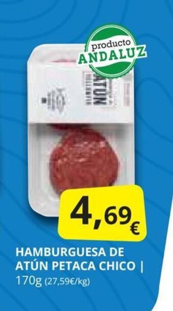 Supermercados MAS HAMBURGUESA DE ATÚN PETACA CHICO oferta