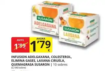 INFUSION ADELGAXANA, COLESTEROL, ELIMINA GASES, LAXANA CIRUELA, QUEMAGRASA SUSARON