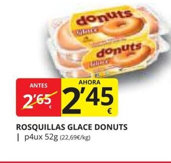 Supermercados MAS ROSQUILLAS GLACE DONUTS oferta