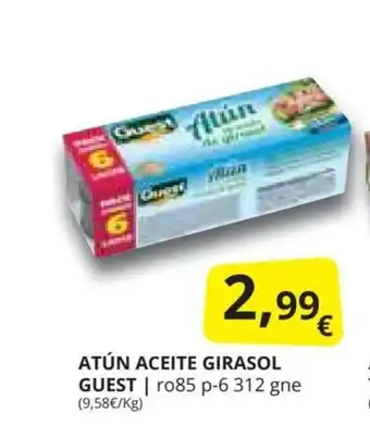 Supermercados MAS ATÚN ACEITE GIRASOL GUEST oferta