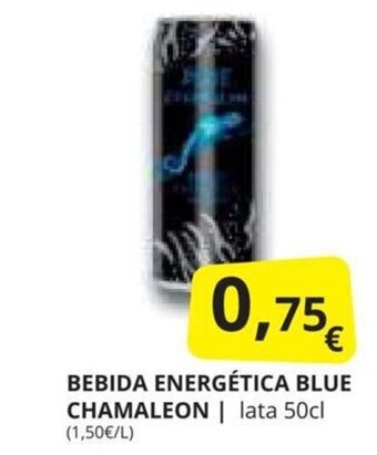 Supermercados MAS BEBIDA ENERGÉTICA BLUE CHAMALEON oferta