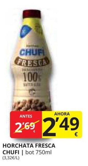 Supermercados MAS HORCHATA FRESCA CHUFI oferta