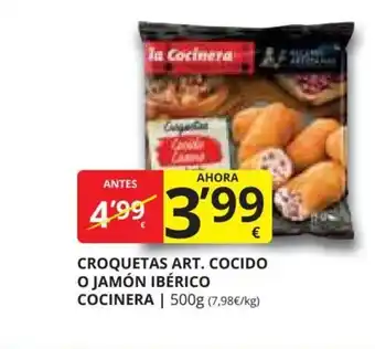 Supermercados MAS CROQUETAS ART. COCIDO O JAMÓN IBÉRICO COCINERA oferta