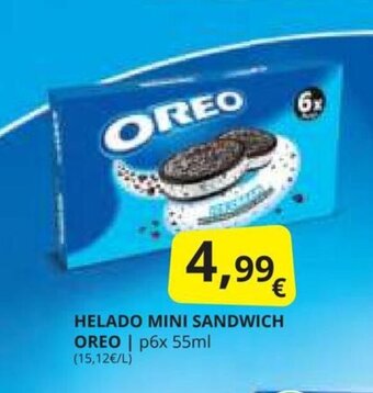 Supermercados MAS HELADO MINI SANDWICH OREO oferta