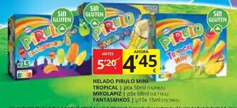 Supermercados MAS HELADO PIRULO MINI TROPICAL/ MIKOLAPIZ | FANTASMIKOS oferta