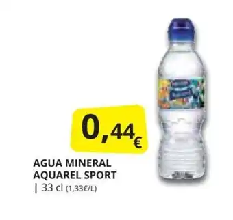 Supermercados MAS AGUA MINERAL AQUAREL SPORT/ 33 cl oferta
