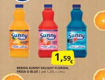 Supermercados MAS BEBIDA SUNNY DELIGHT FLORIDA, FRESA O BLUE oferta