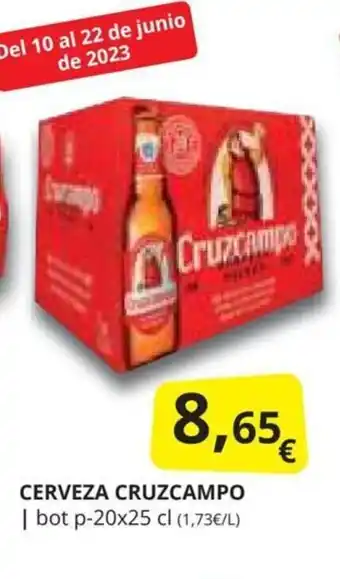 Supermercados MAS CERVEZA CRUZCAMPO/ bot p-20x25 cl oferta