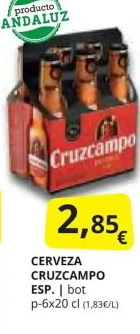 Supermercados MAS CERVEZA CRUZCAMPO ESP. | bot p-6x20 cl oferta
