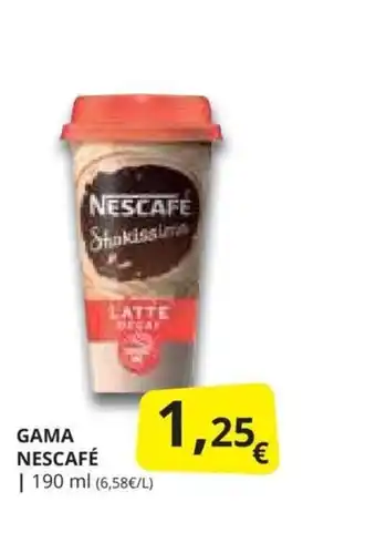 Supermercados MAS GAMA NESCAFÉ oferta