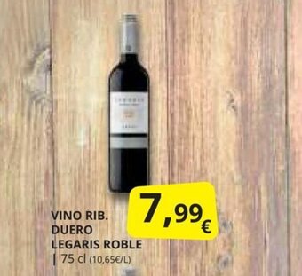 Supermercados MAS VINO RIB. DUERO LEGARIS ROBLE/ 75 cl oferta