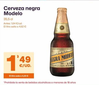 AhorraMas Cerveza negra Modelo oferta