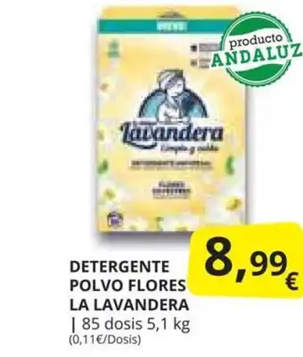 Supermercados MAS DETERGENTE POLVO FLORES LA LAVANDERA oferta