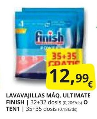 Supermercados MAS LAVAVAJILLAS MÁQ. ULTIMATE FINISH oferta