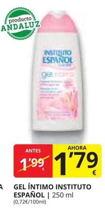 Supermercados MAS GEL ÍNTIMO INSTITUTO ESPAÑOL oferta