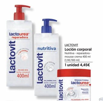 Hiper Usera LACTOVIT Loción corporal oferta