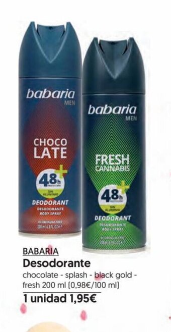 Hiper Usera BABARIA Desodorante oferta