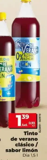 La Plaza de DIA Tinto de verano clásico / sabor limón oferta