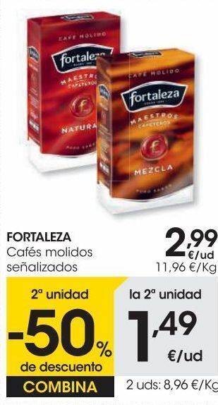 Eroski Fortaleza café molido natural oferta