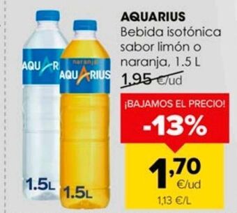 Autoservicios Familia Bebida isotónica aquarius oferta