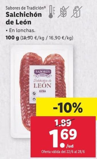 Lidl Salchichón oferta