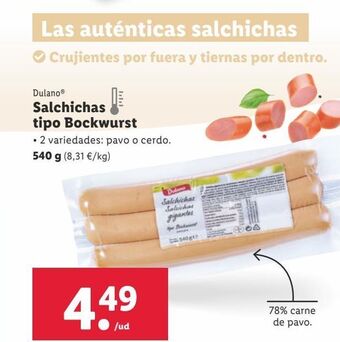 Lidl Salchichas dulano oferta