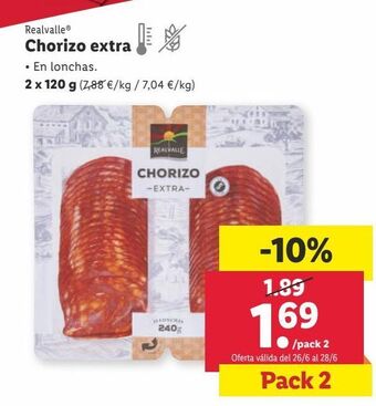 Lidl Chorizo extra realvalle oferta
