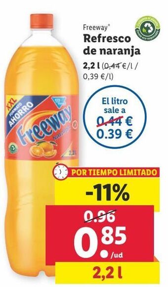 Lidl Refresco de naranja freeway oferta