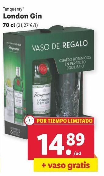 Lidl Ginebra tanqueray oferta