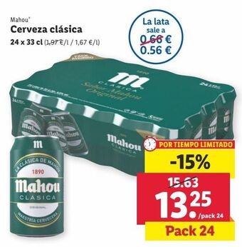 Lidl Cerveza mahou oferta