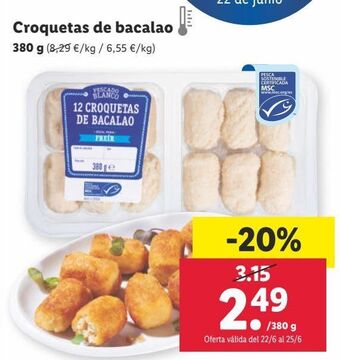 Lidl Croquetas de bacalao oferta
