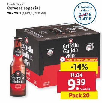 Lidl Cerveza especial estrella galicia oferta