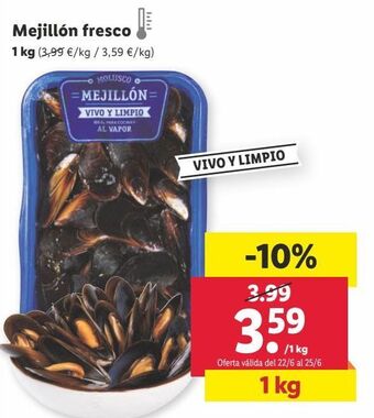 Lidl Mejillones oferta