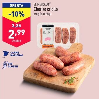 ALDI Chorizo criollo oferta
