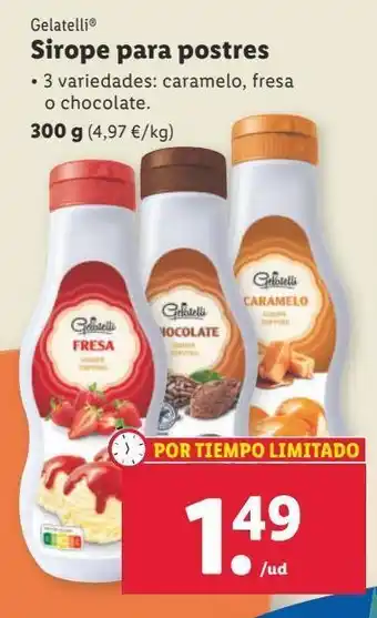 Lidl Sirope gelatelli oferta
