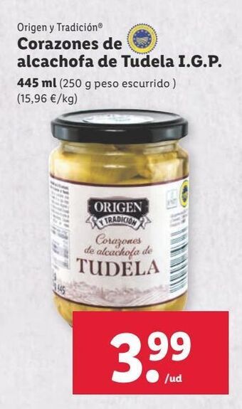 Lidl Corazones de alcachofa oferta