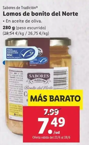 Lidl Lomos de bonito en aceite oferta