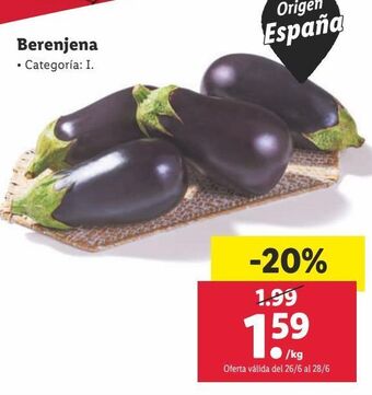 Lidl Berenjenas oferta