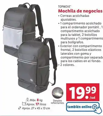 Lidl Mochila top move oferta